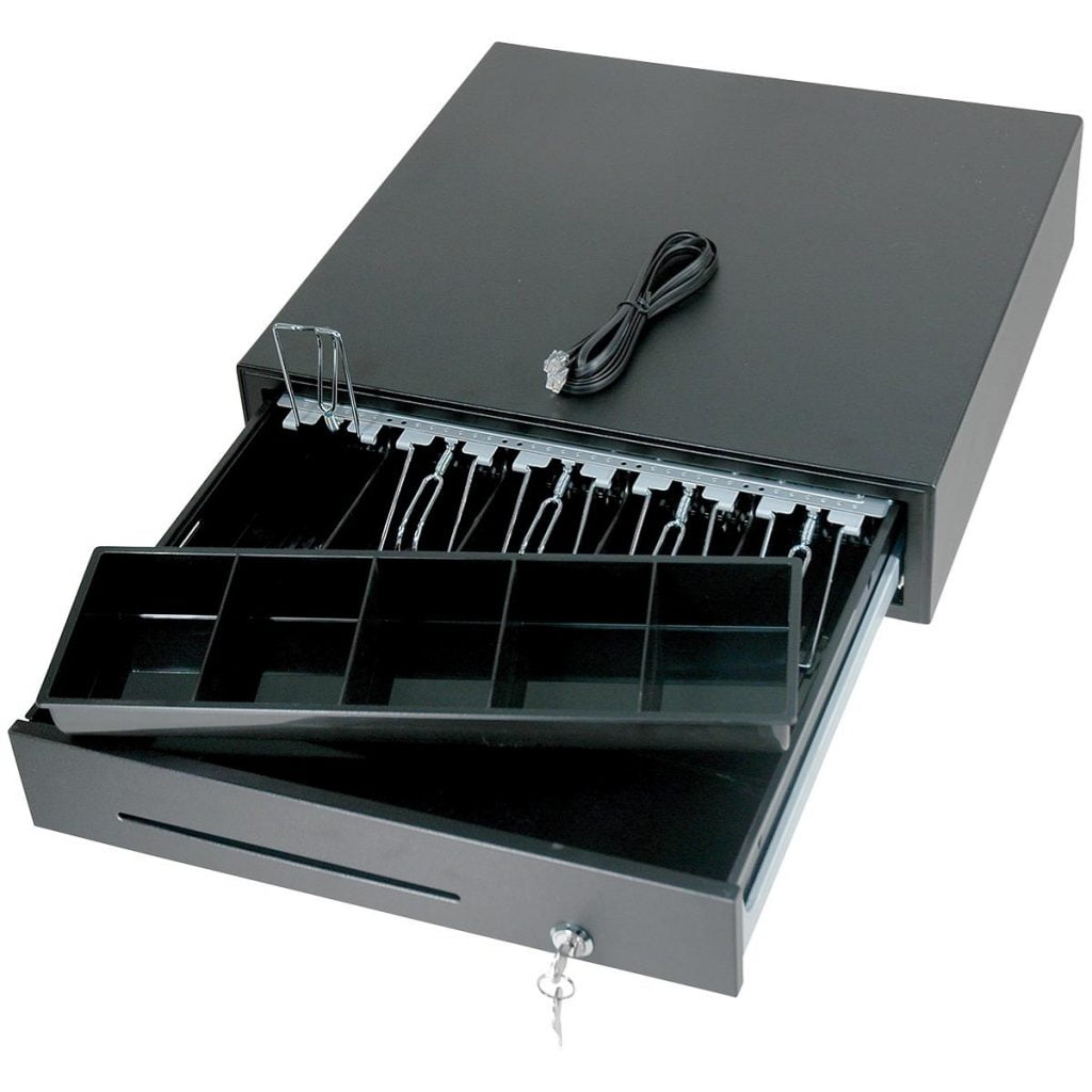 Cash Drawer Model 16 - 24V in Black, White or Stainless Steel